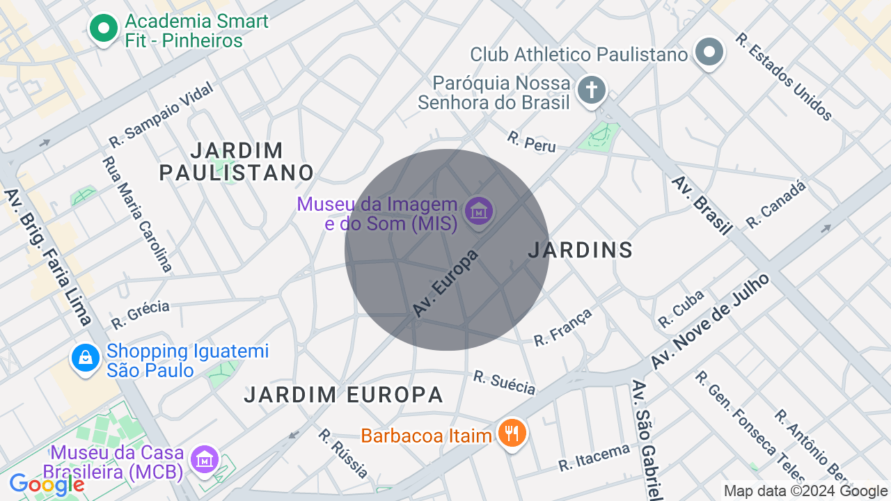 Mapa da localização — Jardim Europa, São Paulo
