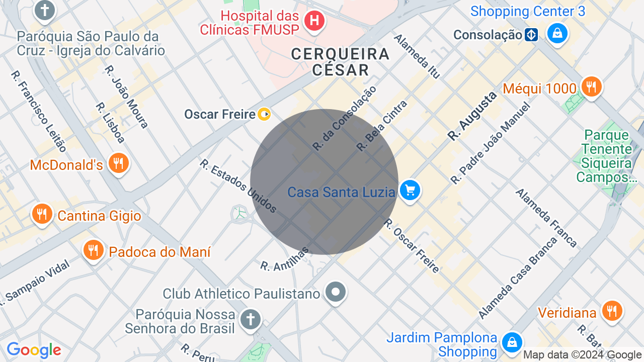 Mapa da localização — Jardim América, São Paulo