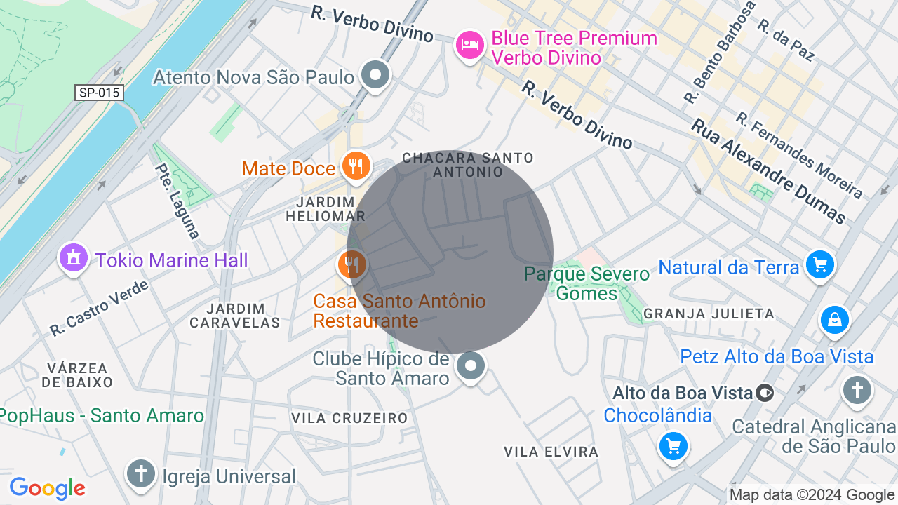 Mapa da localização — Chácara Santo Antônio Zona Sul, São Paulo