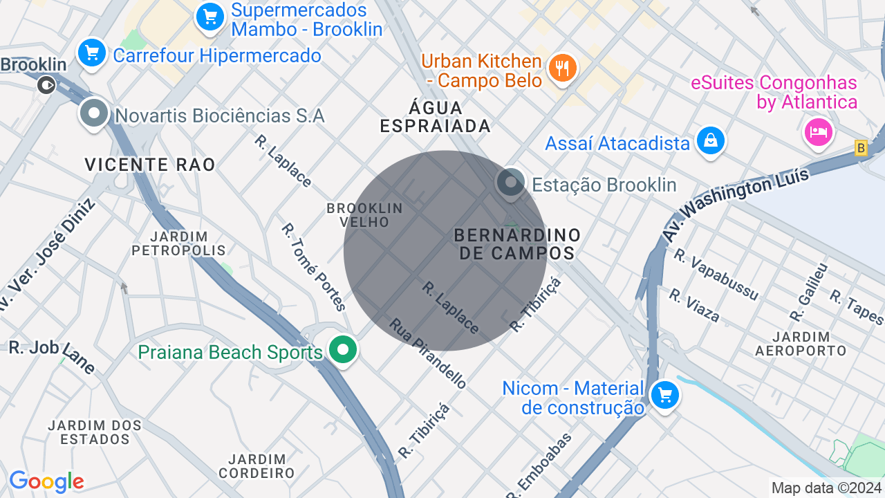 Mapa da localização — Campo Belo, São Paulo