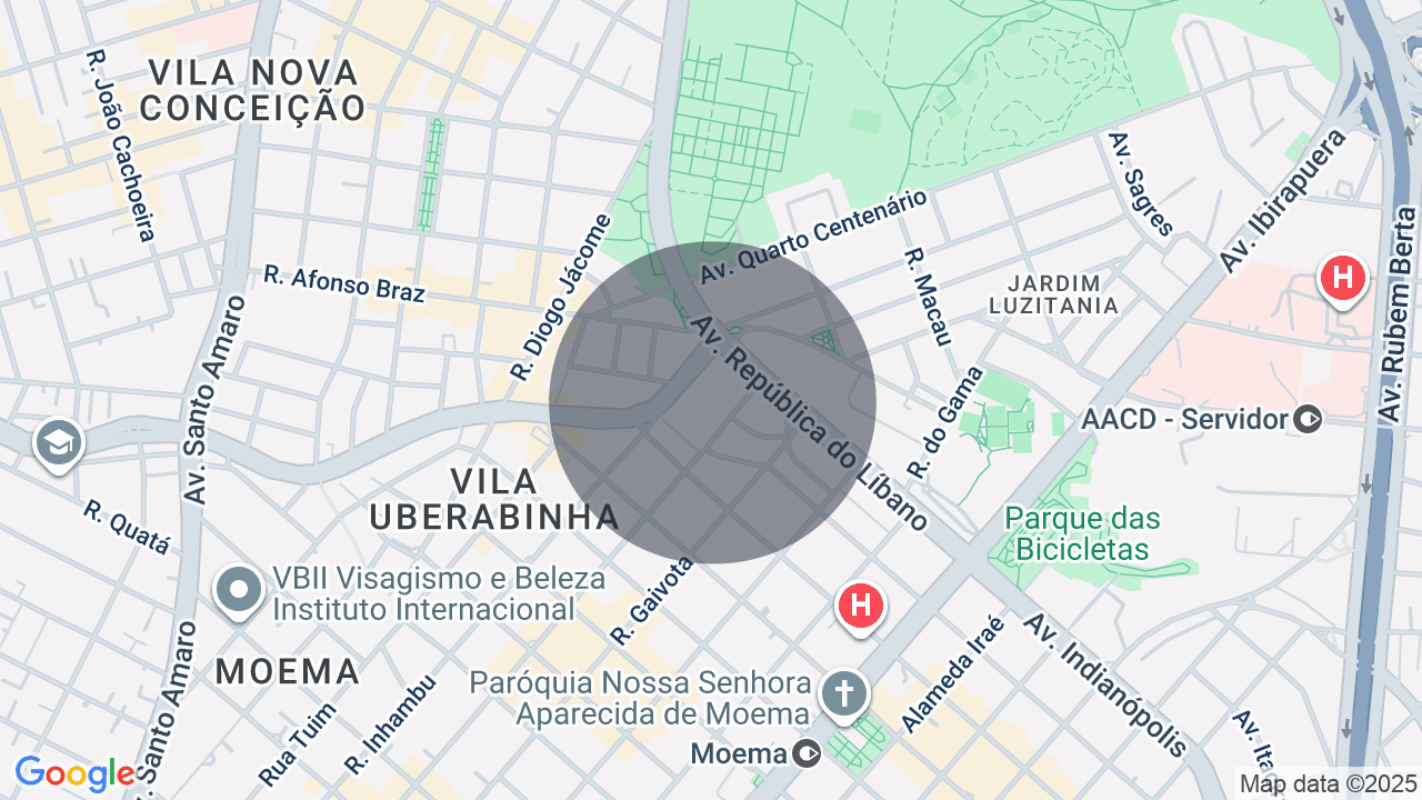 Mapa da localização — Moema, São Paulo