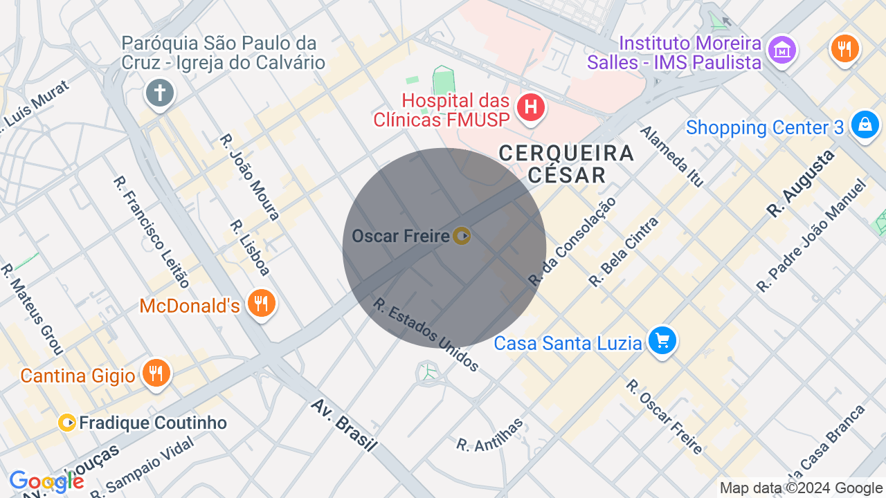 Mapa da localização — Cerqueira César, São Paulo
