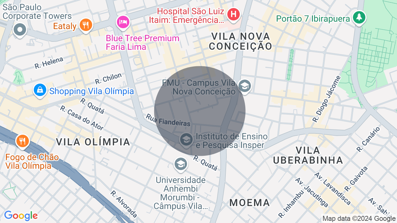 Mapa da localização — Itaim Bibi, São Paulo