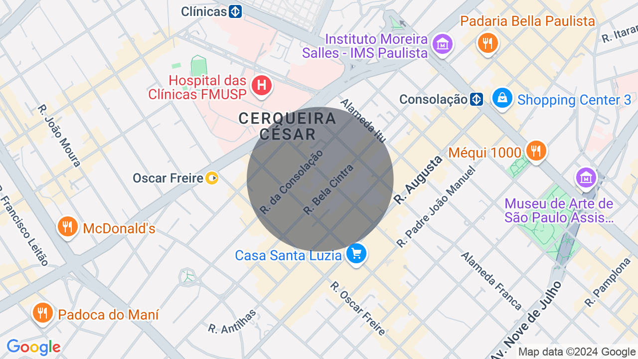 Mapa da localização — Cerqueira César, São Paulo