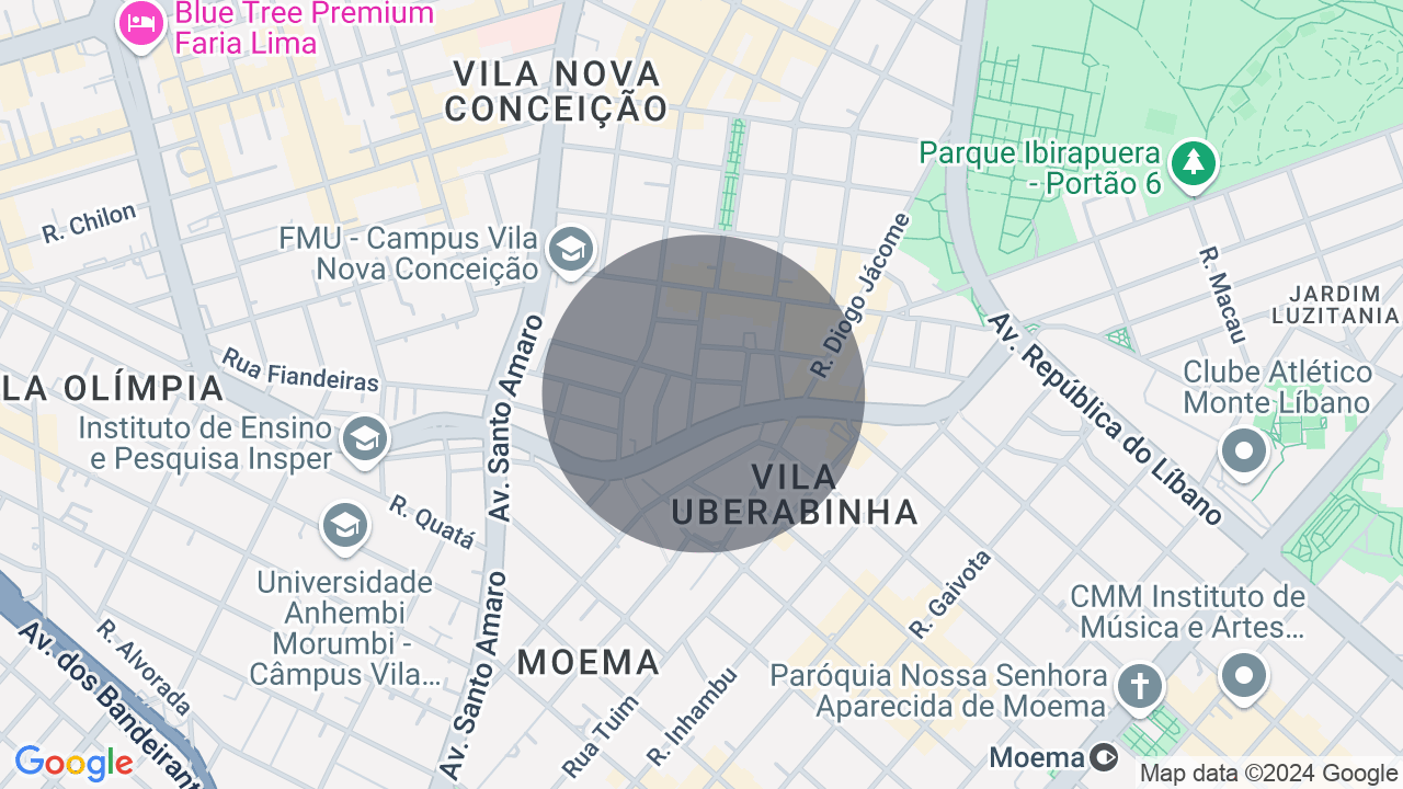 Mapa da localização — Vila Nova Conceição, São Paulo