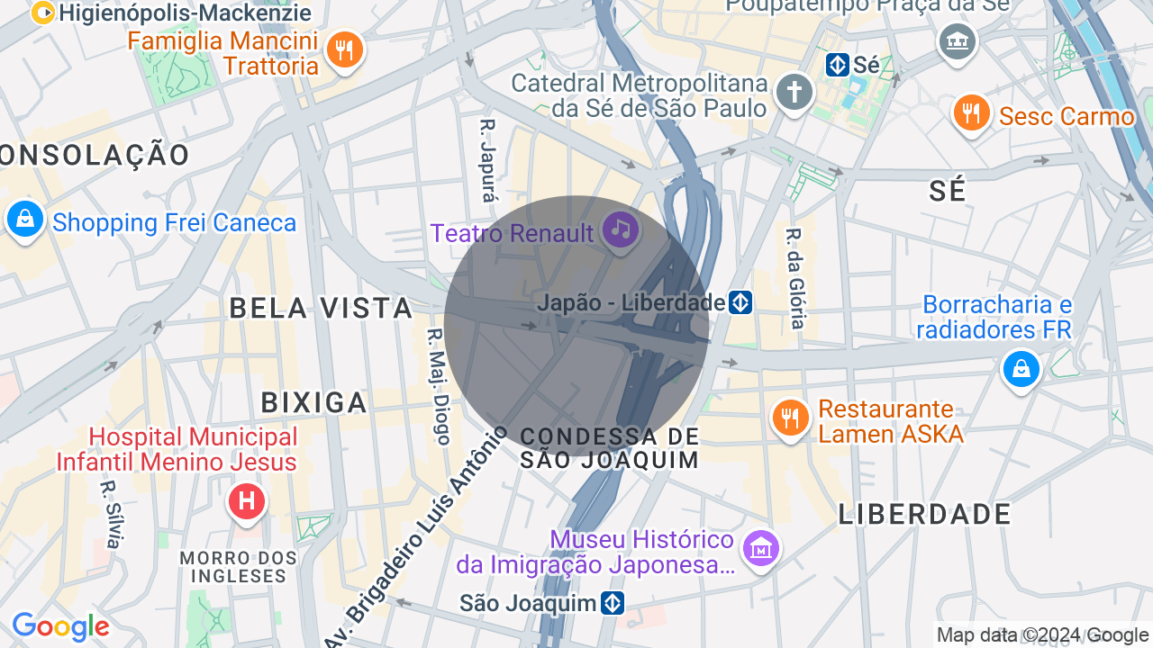 Mapa da localização — Pinheiros, São Paulo
