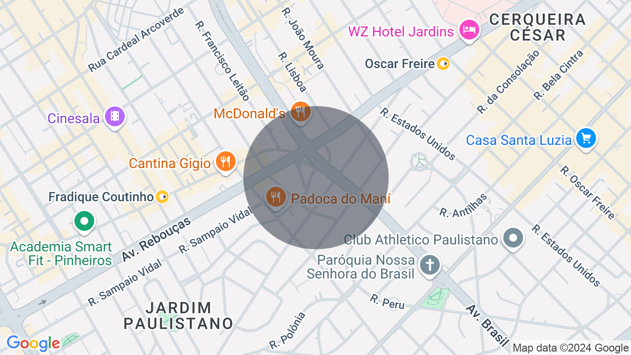 Mapa da localização — Jardim América, São Paulo