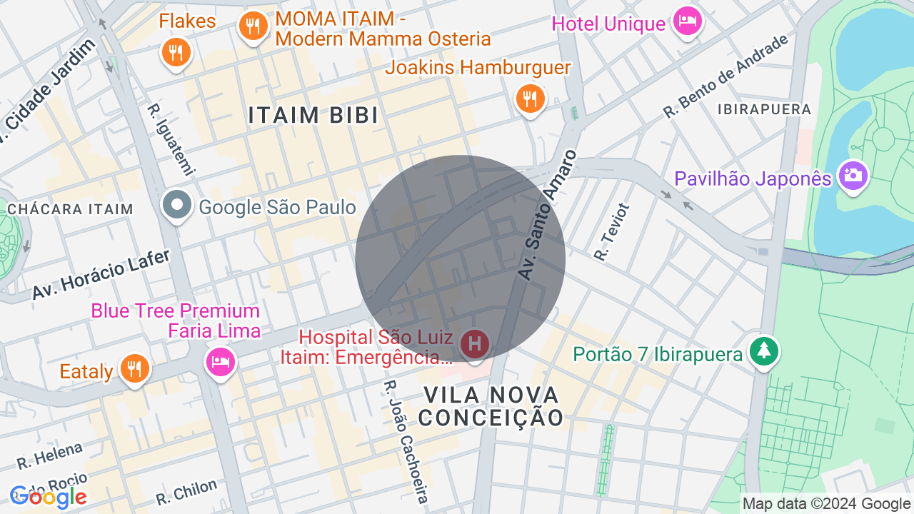 Mapa da localização — Itaim Bibi, São Paulo
