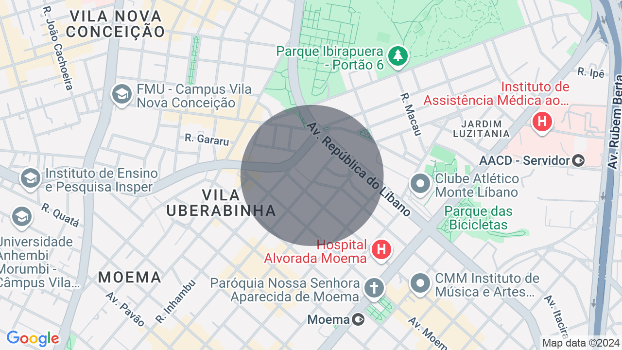 Mapa da localização — Moema, São Paulo