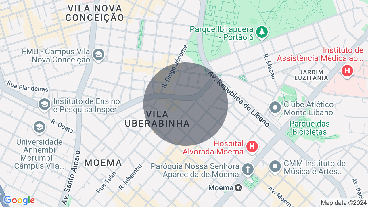 Mapa da localização — Moema, São Paulo