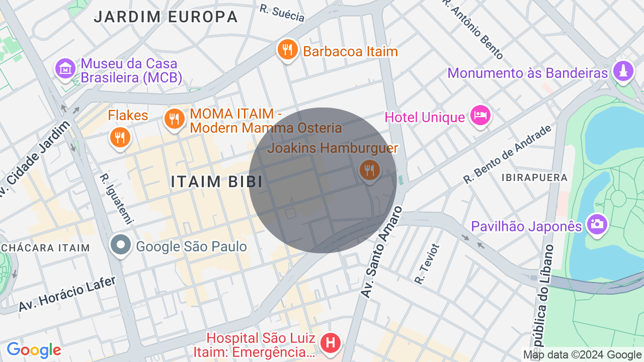 Mapa da localização — Itaim Bibi, São Paulo