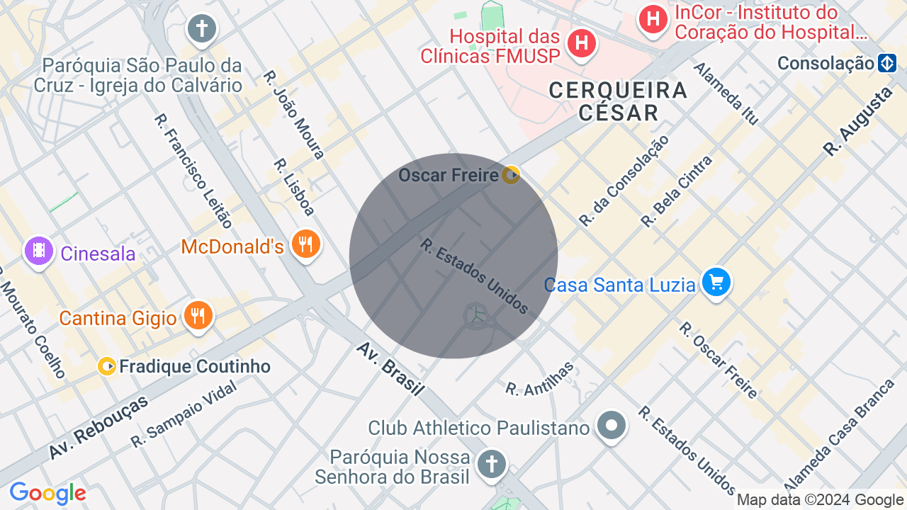 Mapa da localização — Jardim América, São Paulo