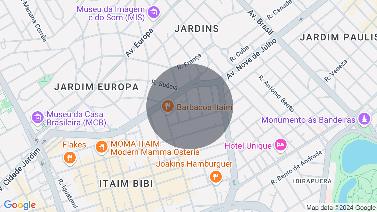 Mapa da localização — Itaim Bibi, São Paulo