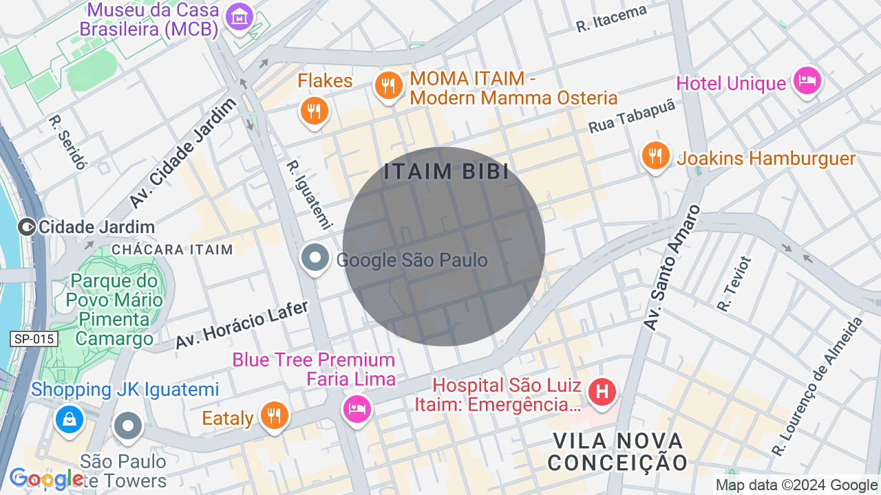 Mapa da localização — Itaim Bibi, São Paulo