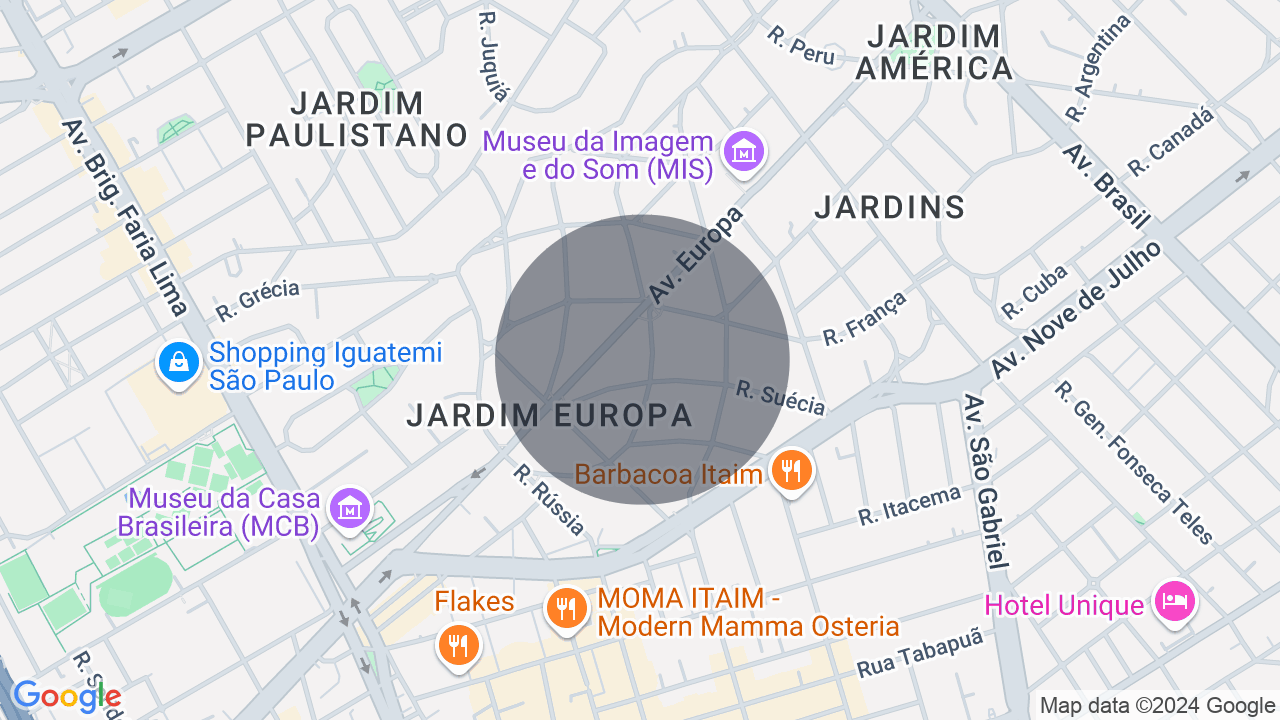 Mapa da localização — Jardim Europa, São Paulo