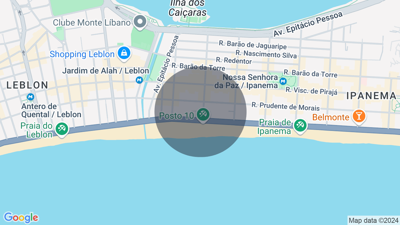 Mapa da localização — Ipanema, Rio de Janeiro