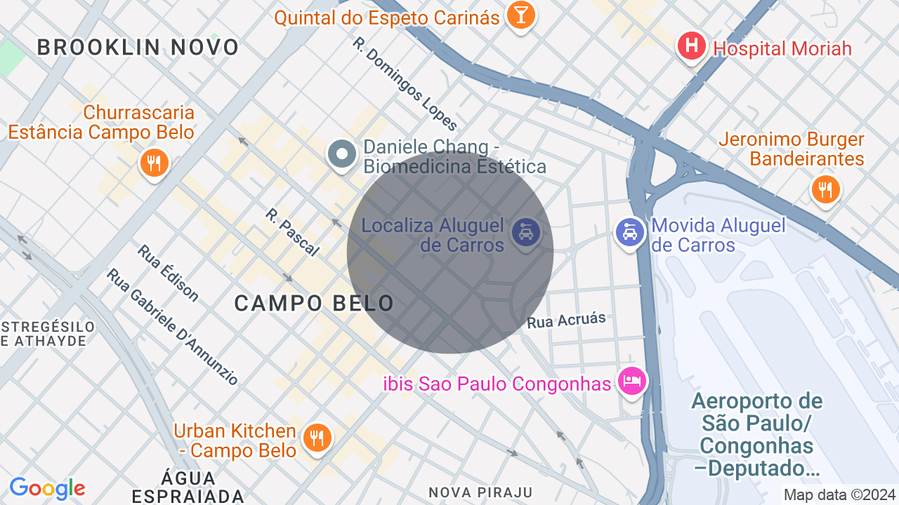 Mapa da localização — Campo Belo, São Paulo