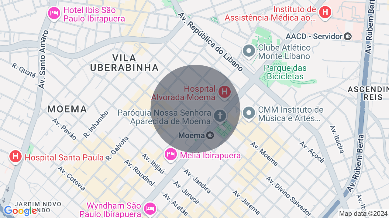 Mapa da localização — Moema, São Paulo