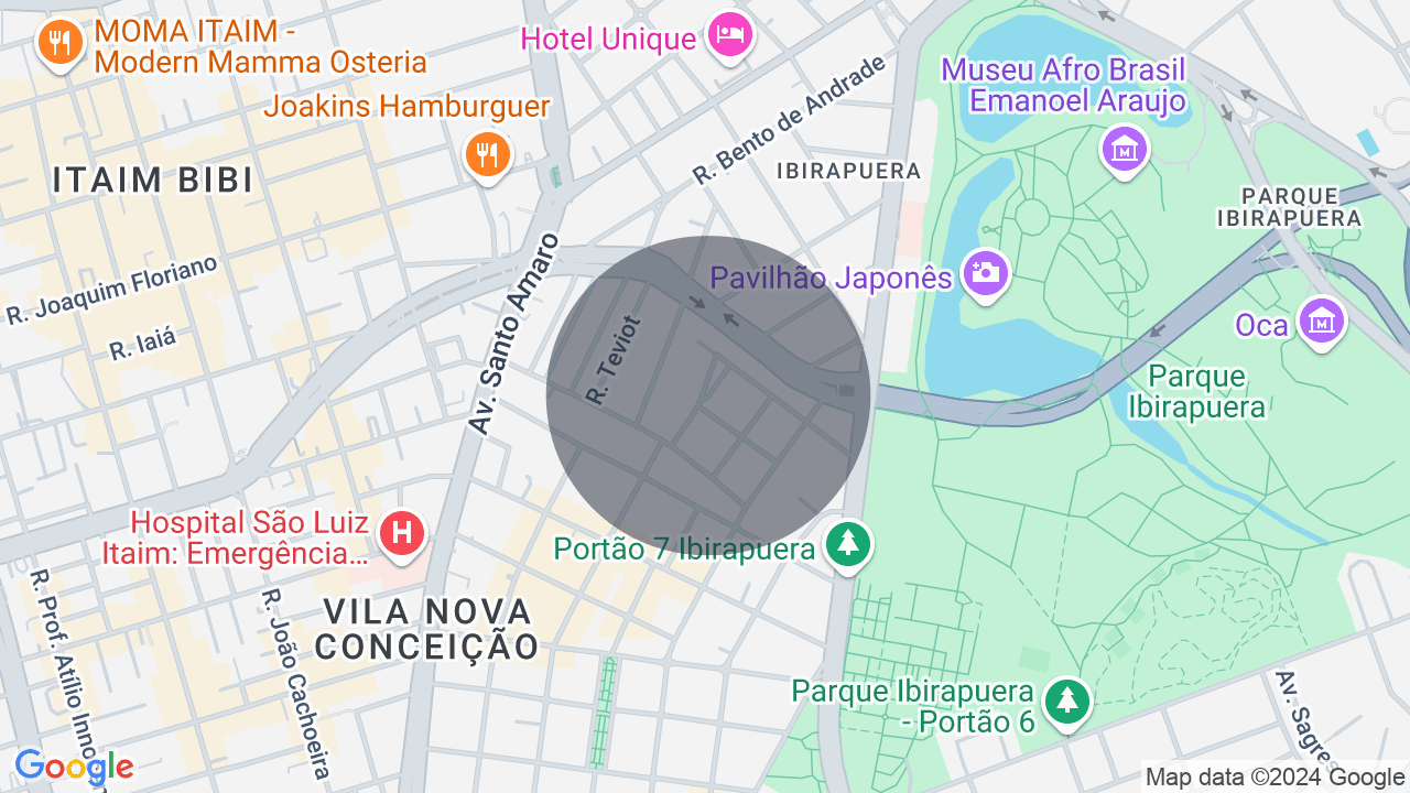 Mapa da localização — Vila Nova Conceição, São Paulo