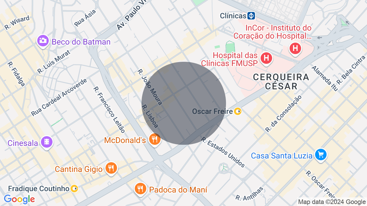 Mapa da localização — Cerqueira César, São Paulo