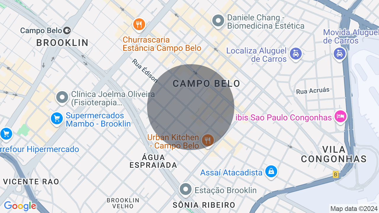 Mapa da localização — Campo Belo, São Paulo