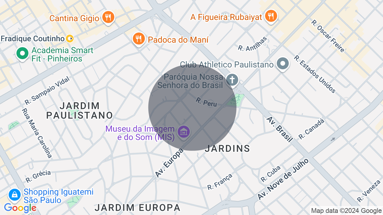 Mapa da localização — Jardim América, São Paulo