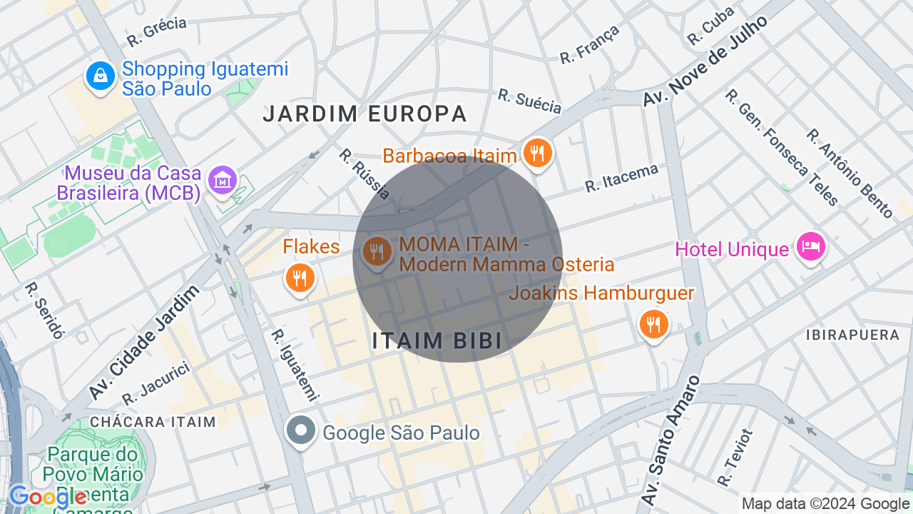 Mapa da localização — Itaim Bibi, São Paulo