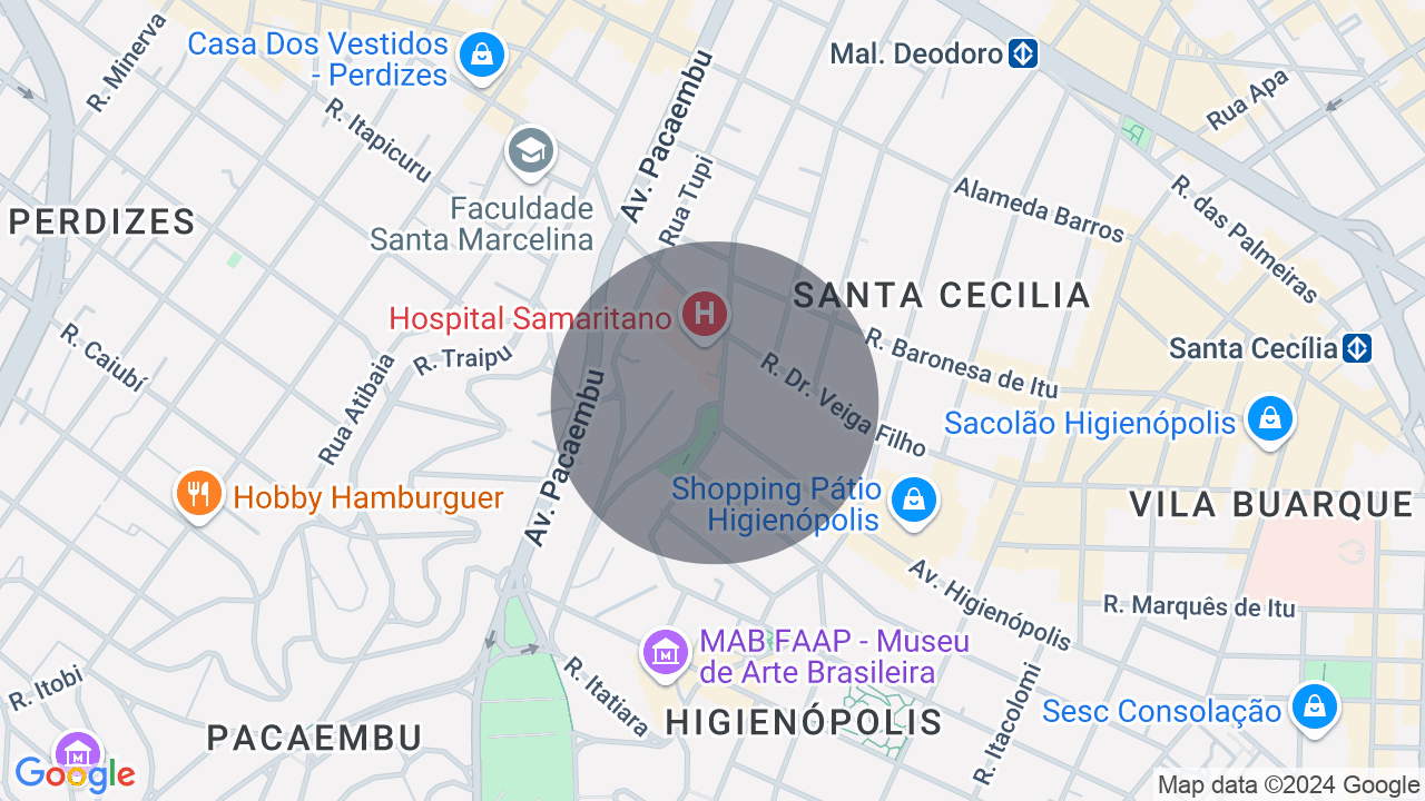 Mapa da localização — Santa Cecília, São Paulo