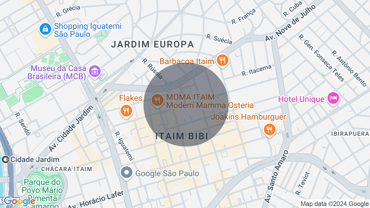 Mapa da localização — Itaim Bibi, São Paulo