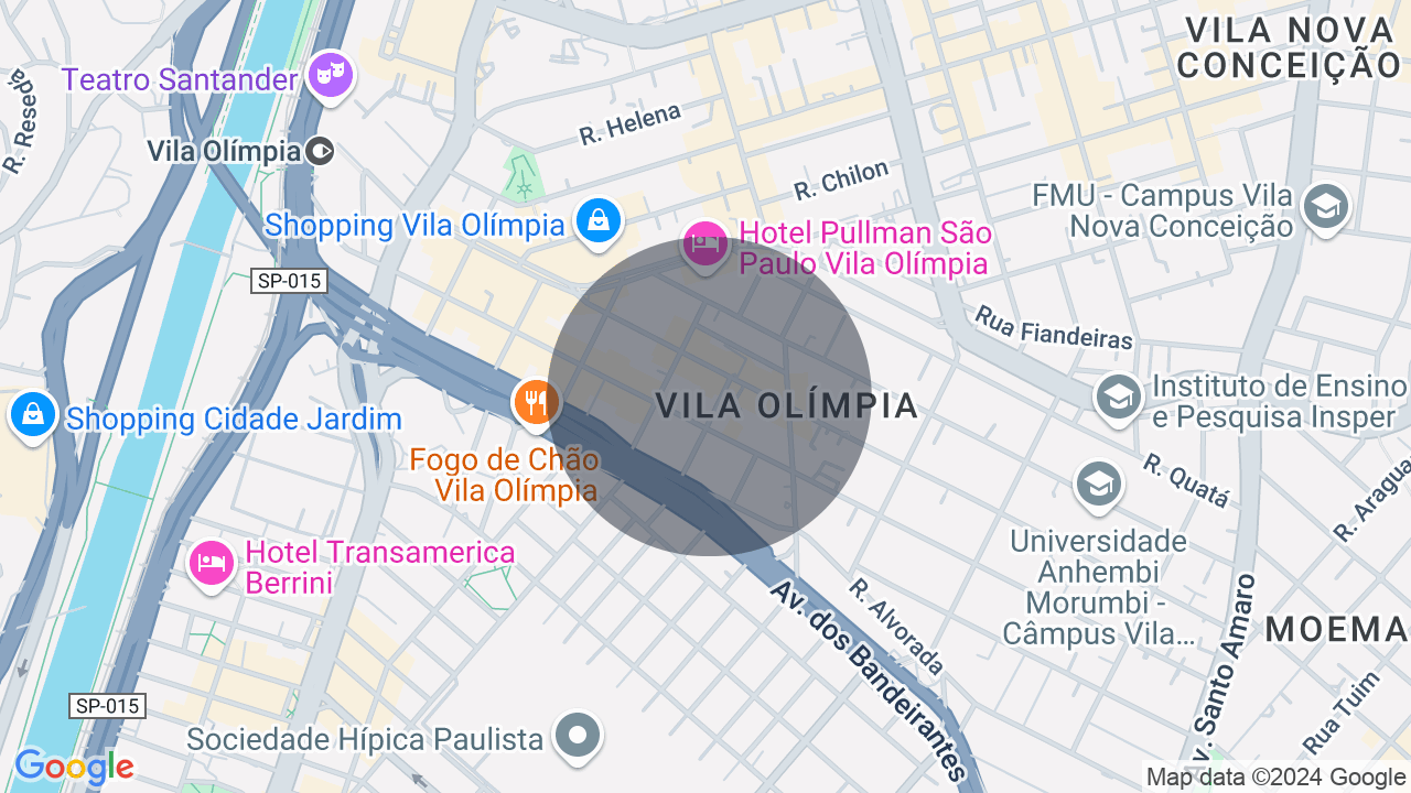 Mapa da localização — Vila Olímpia, São Paulo