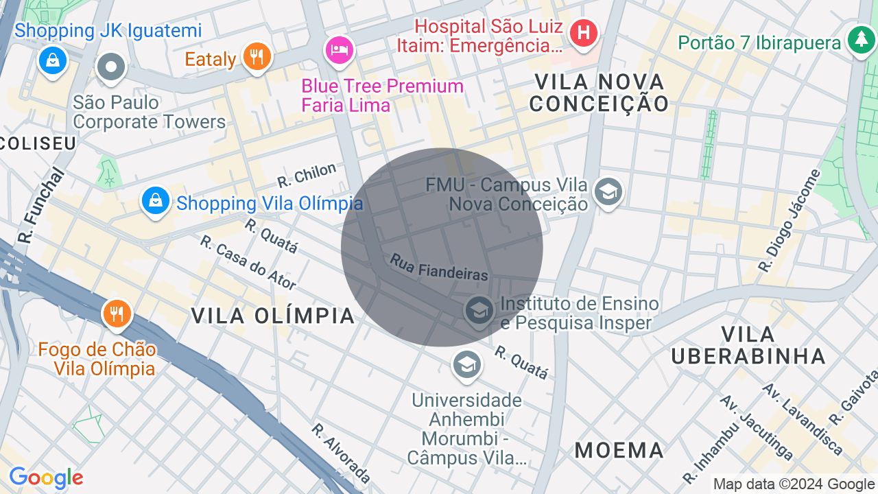Mapa da localização — Vila Olímpia, São Paulo