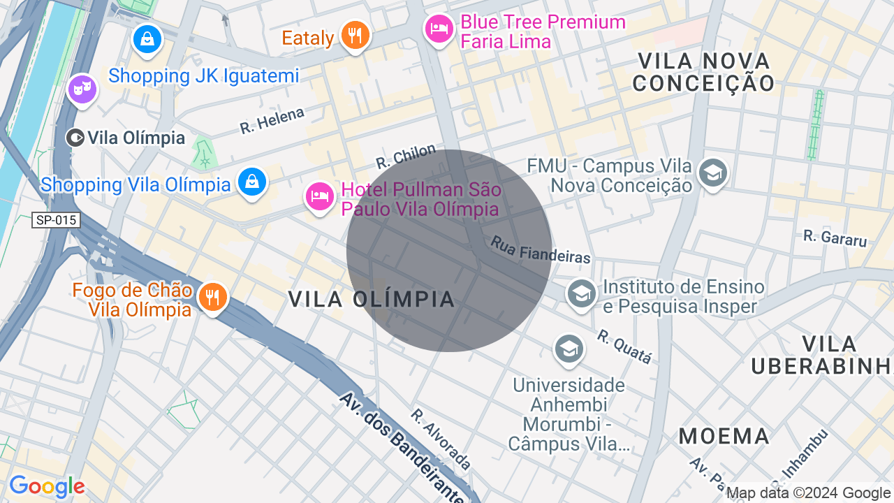 Mapa da localização — Vila Olímpia, São Paulo