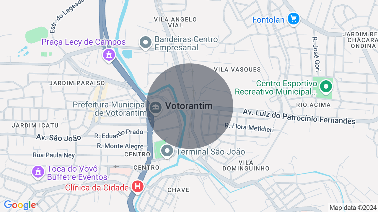 Mapa da localização — Alphaville Nova Esplanada, Votorantim