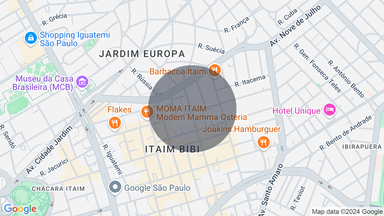 Mapa da localização — Itaim Bibi, São Paulo