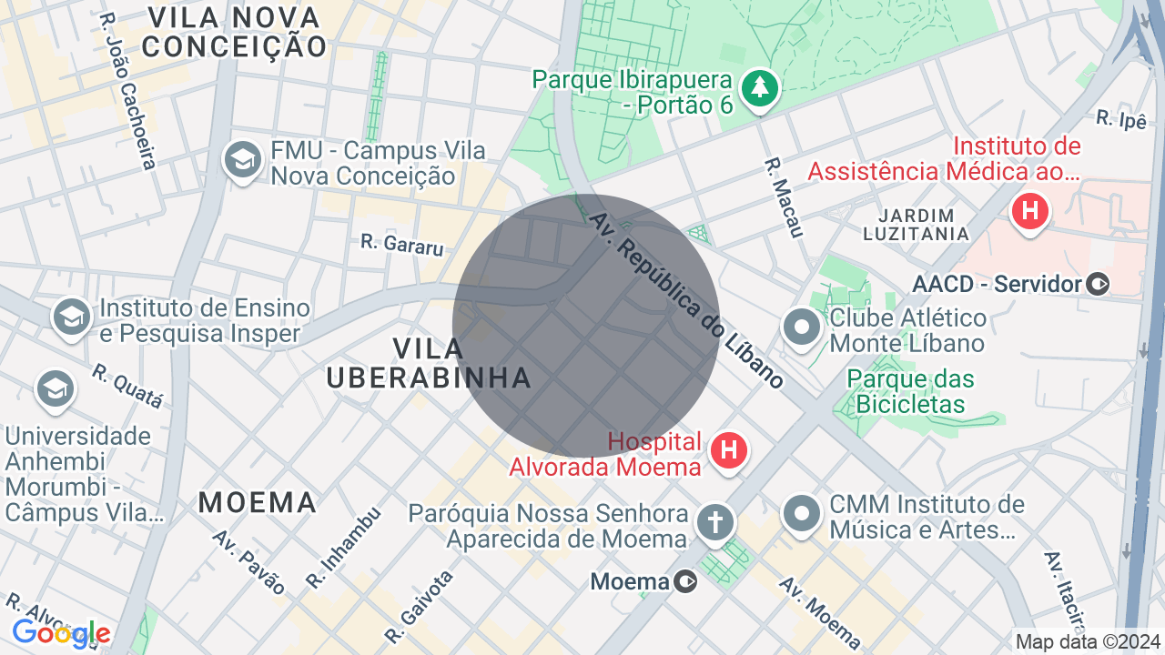 Mapa da localização — Moema, São Paulo