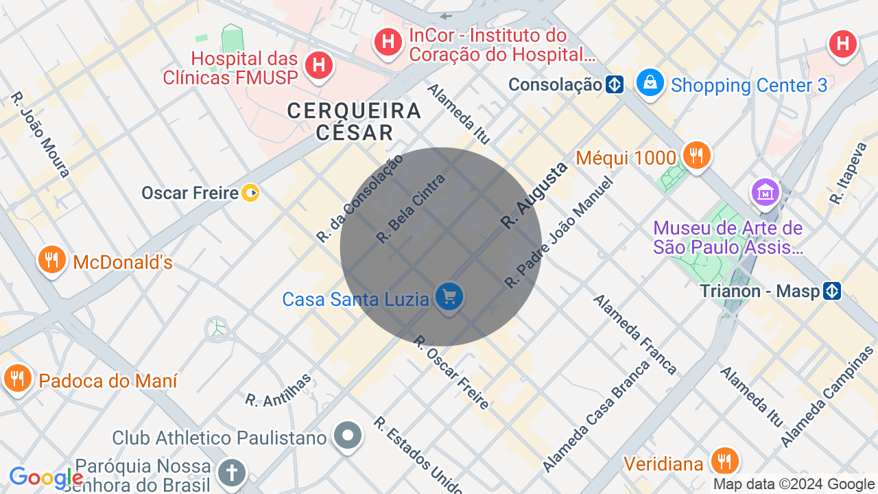 Mapa da localização — Jardins, São Paulo