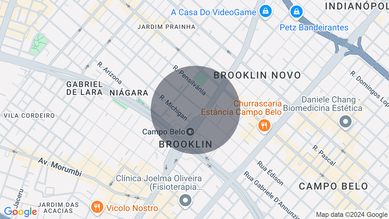 Mapa da localização — Brooklin, São Paulo