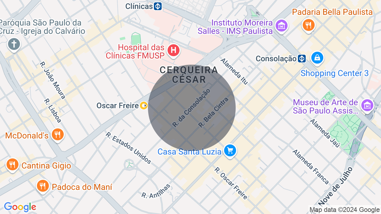 Mapa da localização — Cerqueira César, São Paulo