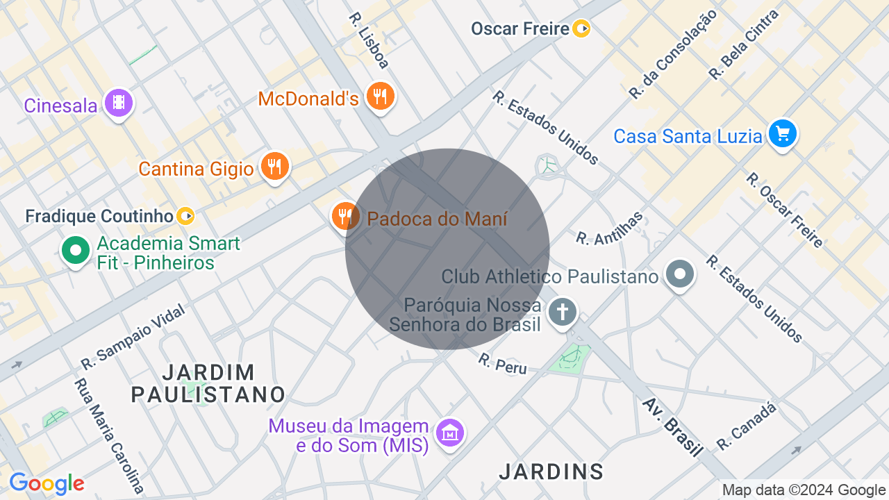 Mapa da localização — Jardim América, São Paulo