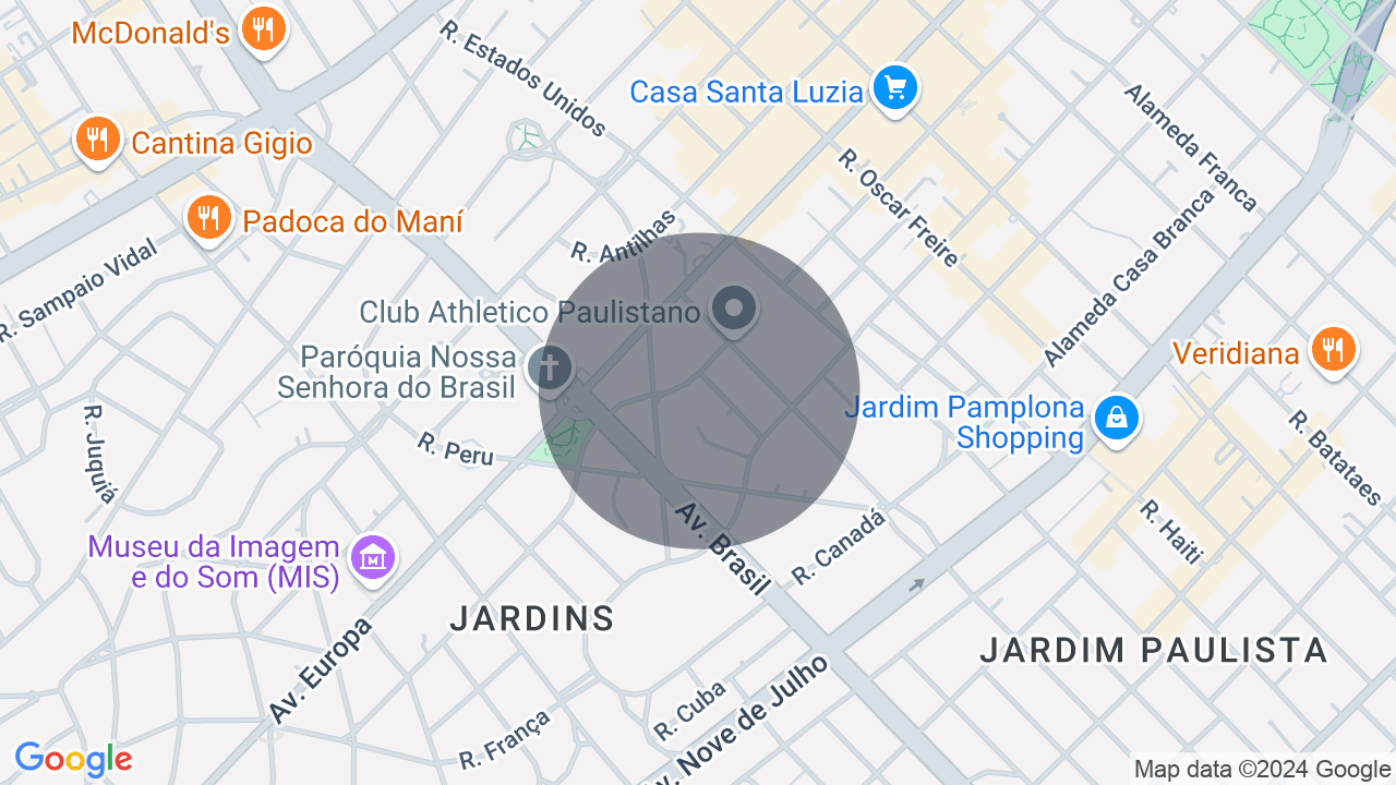 Mapa da localização — Jardim América, São Paulo