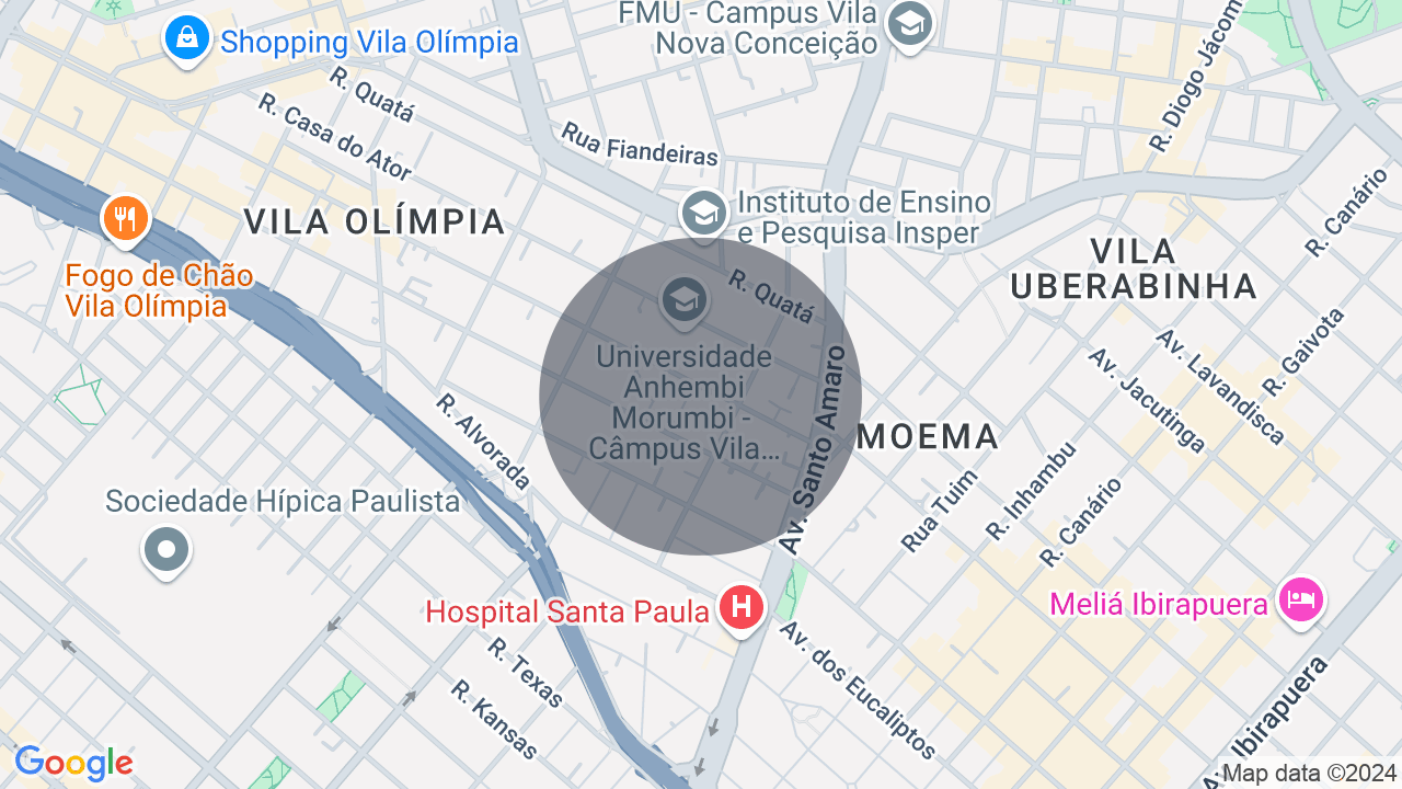 Mapa da localização — Vila Olímpia, São Paulo