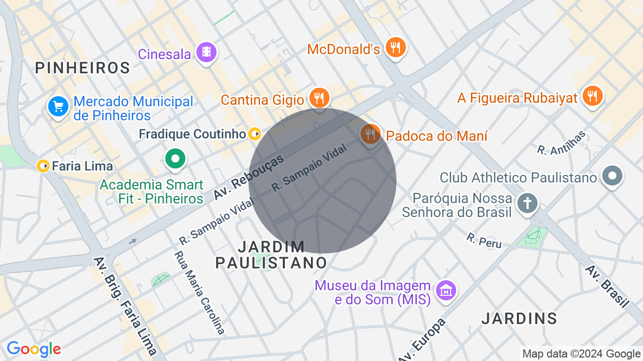 Mapa da localização — Jardim América, São Paulo