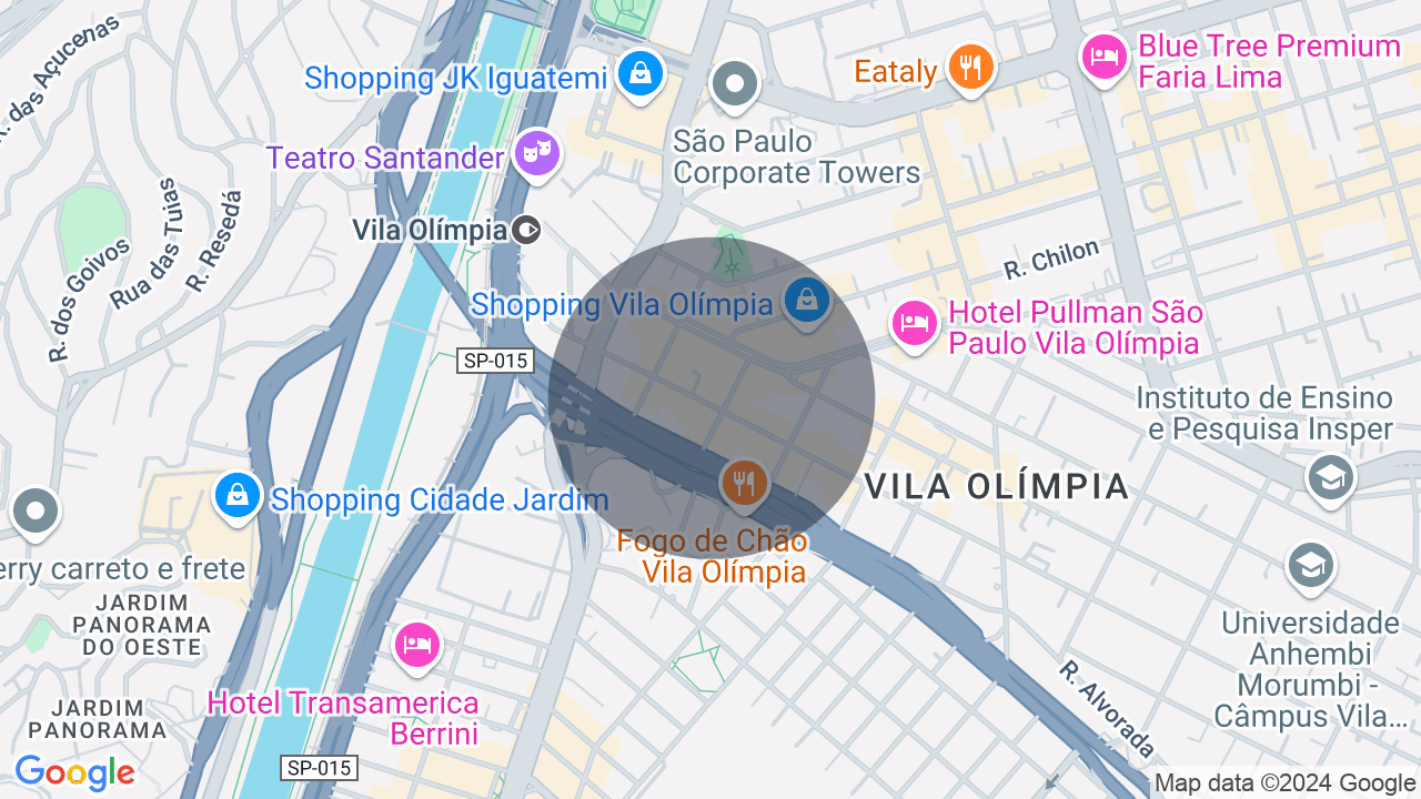 Mapa da localização — Vila Olímpia, São Paulo