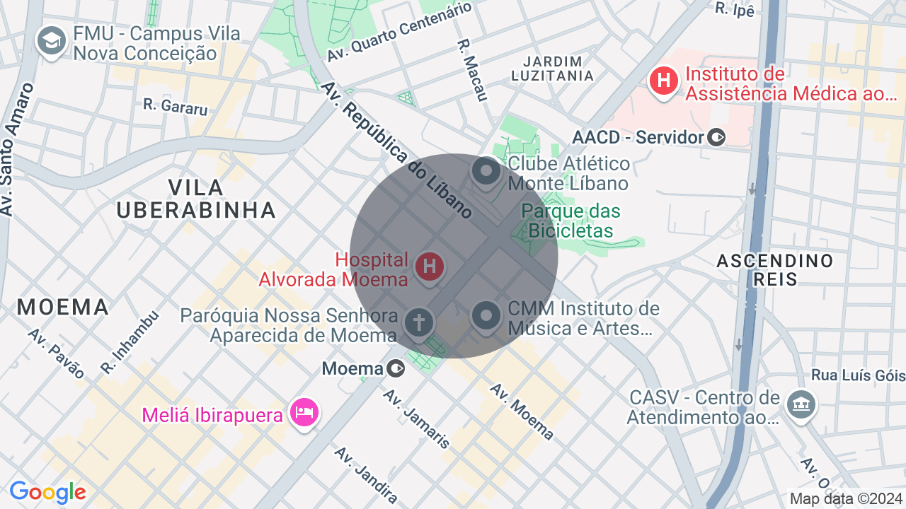 Mapa da localização — Moema, São Paulo