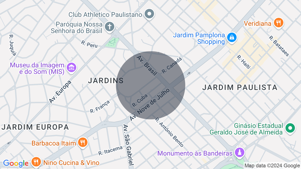 Mapa da localização — Jardim América, São Paulo