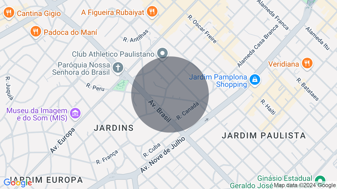 Mapa da localização — Jardim América, São Paulo
