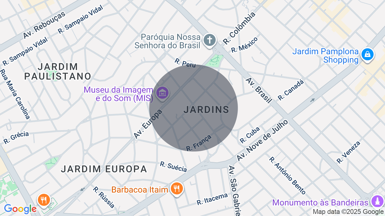 Mapa da localização — Jardim América, São Paulo