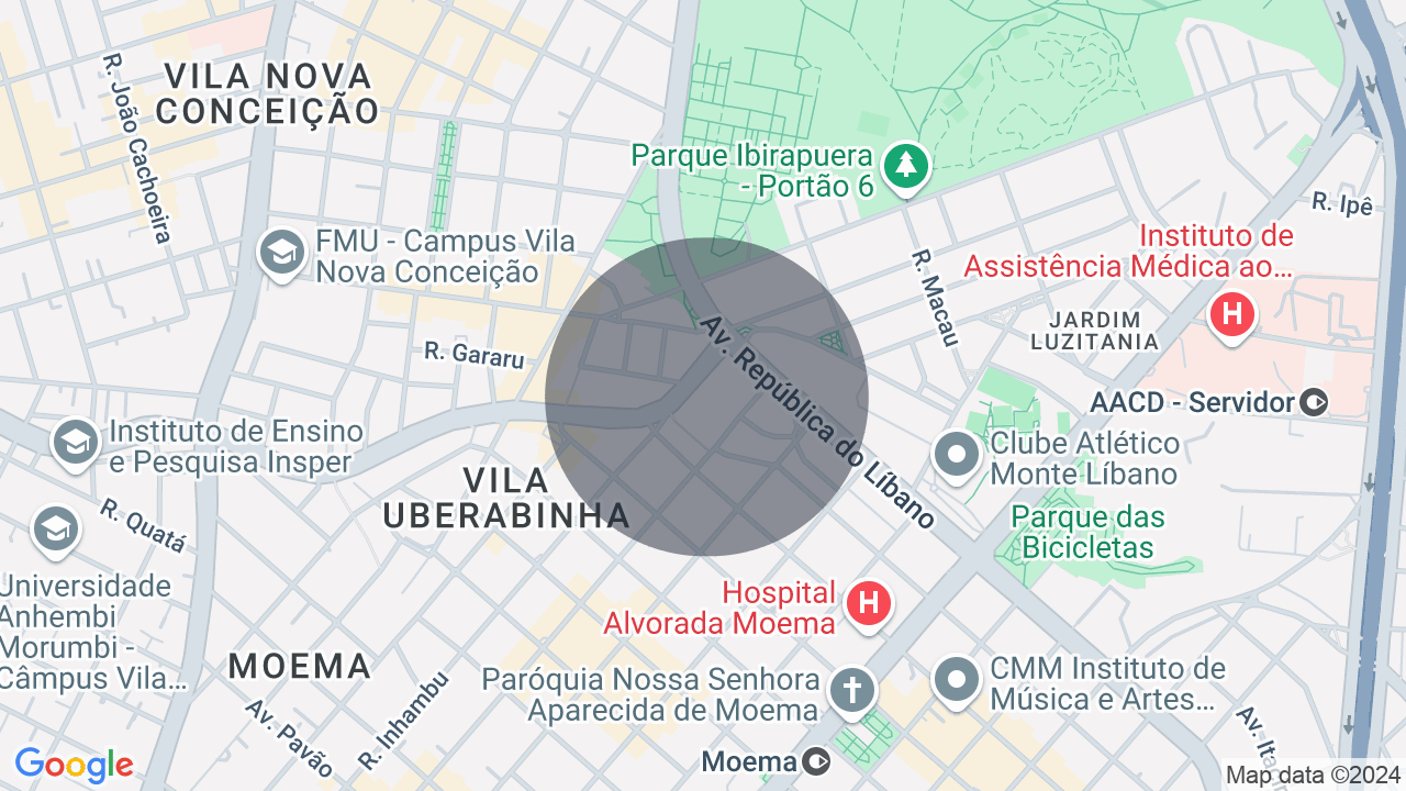 Mapa da localização — Moema, São Paulo