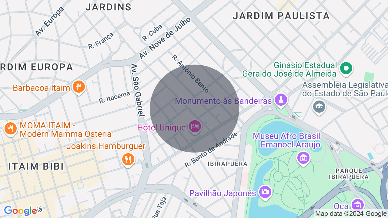 Mapa da localização — Jardim América, São Paulo