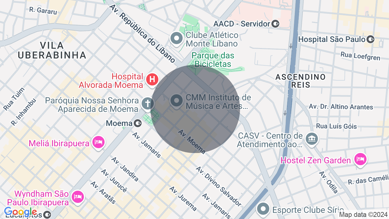 Mapa da localização — Moema, São Paulo
